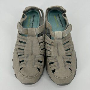 Women’s Skechers‎ Garibaldi Relaxed Fit Bikers Memory Foam Sandals 8 Gray 49024